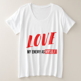 Moderner Schwarz-Weiß-Typografie Grafischer Text Große Größe T-Shirt