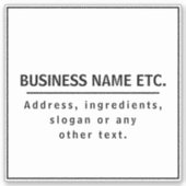 Moderner Schwarz-Weiß-Vinyl, kundenspezifisch gesc Aufkleber (Vorderseite)