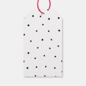 Moderner Schwarz-Weiß-Weihnachtsbaum Geschenkanhänger (Rückseite)