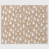 Moderner Schwarz-Weiß-Weihnachtsbaum Geschenkpapier (Flach)