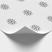 Moderner Schwarz-Weiß-Weihnachtsstar Geschenkpapier (Ecke)