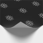 Moderner Schwarz-Weiß-Weihnachtsstar Geschenkpapier (Ecke)