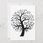 Moderner Schwarz-Weiß-Wiedersehen-Familienbaum Einladung (Rückseite)