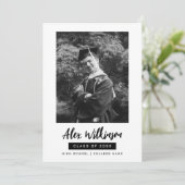Moderner Schwarz-weißer 3 Foto Minimalistischer Ab Einladung (Stehend Vorderseite)