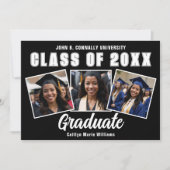 Moderner Schwarz-weißer Abschluss für Fotosammlung Ankündigung (Vorderseite)