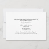 Moderner Schwarz-weißer Abschluss für Fotosammlung Ankündigung (Rückseite)