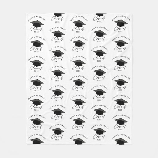 Moderner Schwarz-weißer Abschluss mit minimaler El Fleecedecke (Vorderseite)