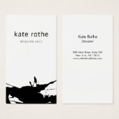 Moderner Schwarz-weißer Abstrakter Spritzer (Vorne & Hinten)