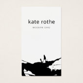 Moderner Schwarz-weißer Abstrakter Spritzer (Vorderseite)