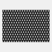 Moderner Schwarz-weißer Baum Frohe Weihnachten Geschenkpapier Set (Vorderseite 3)