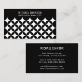 Moderner Schwarz-weißer Beruflicher Big Data Analy Visitenkarte (Vorne/Hinten)