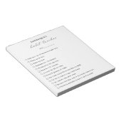 Moderner Schwarz-weißer Elegant Habit Tracker Notizblock (angewinkelt)