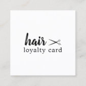 Moderner Schwarz-weißer Friseur Treuekarte (Vorderseite)