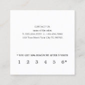 Moderner Schwarz-weißer Friseur Treuekarte (Rückseite)