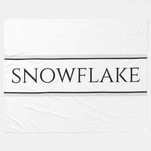 Moderner Schwarz-weißer grauer Streifen SNOWFLAKE Fleecedecke