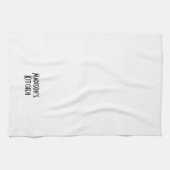 Moderner Schwarz-weißer Individuelle Name-Monogram Geschirrtuch (Horizontal)