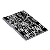 Moderner Schwarz-weißer Individuelle Name Notizblock (Rechte Seite)