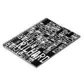 Moderner Schwarz-weißer Individuelle Name Notizblock (Linke Seite)