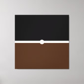 Moderner Schwarz-weißer Kakaobraun-Farbblock Leinwanddruck (Vorderseite)