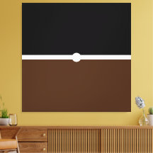 Moderner Schwarz-weißer Kakaobraun-Farbblock