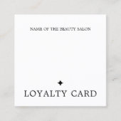 Moderner Schwarz-weißer kühner Salon Treuekarte (Vorderseite)