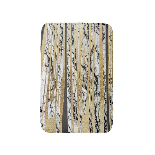 Moderner Schwarz-weißer Marmor mit Badematte (Vorderseite Vertikal)