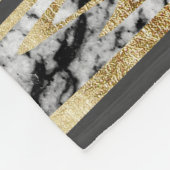 Moderner Schwarz-weißer Marmor mit Fleecedecke (Ecke)