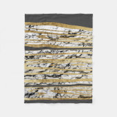 Moderner Schwarz-weißer Marmor mit Fleecedecke (Vorderseite)