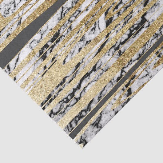 Moderner Schwarz-weißer Marmor mit Seidenpapier (Ausschnitt)