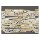 Moderner Schwarz-weißer Marmor mit Tischdecke (Vorderseite (Horizontal))