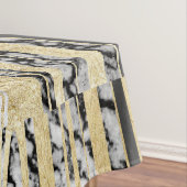 Moderner Schwarz-weißer Marmor mit Tischdecke (Beispiel)