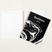 Moderner Schwarz-weißer Marmor Planer (Anzeige)