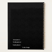 Moderner Schwarz-weißer Marmor Planer (Rückseite)