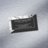Moderner, schwarz-weißer Marmorstein Magnetische Visitenkarte (Beispiel)