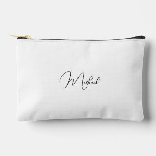 Moderner Schwarz-weißer Monogram Cosmetic Golf Zubehörtasche