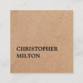 Moderner Schwarz-weißer Pappberater Quadratische Visitenkarte (Vorderseite)