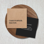 Moderner Schwarz-weißer Pappberater Quadratische Visitenkarte