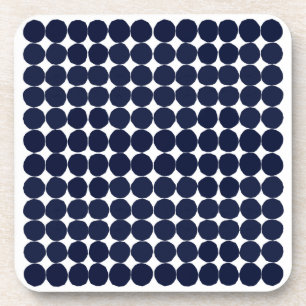 Moderner schwarz-weißer Polka-Punkt Getränkeuntersetzer
