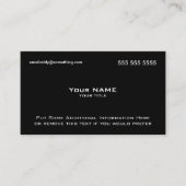 Moderner Schwarz-weißer QR-Code Visitenkarte (Vorderseite)