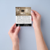 Moderner Schwarz-weißer Real Anwesen Agent kundens Flyer (Gruppe)