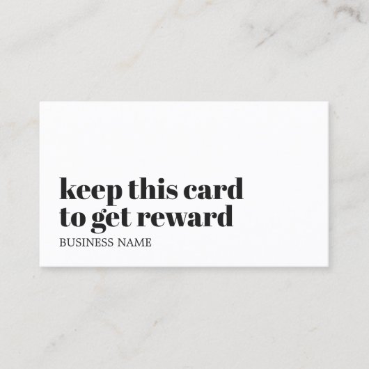 Moderner Schwarz-weißer Salon für Elfenbein Treuekarte (Vorderseite)