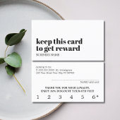 Moderner Schwarz-weißer Salon für Elfenbein Treuekarte