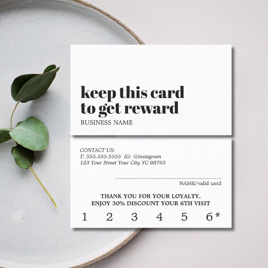 Moderner Schwarz-weißer Salon für Elfenbein Treuekarte