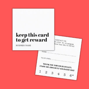 Moderner Schwarz-weißer Schönheitssalon Treuekarte