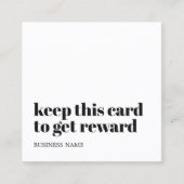 Moderner Schwarz-weißer Schönheitssalon Treuekarte (Vorderseite)