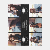 Moderner Schwarz-weißer Script-Abschluss mit mehre Fleecedecke (Vorderseite)