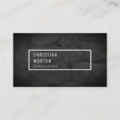 Moderner Schwarz-weißer Steinbau Visitenkarte (Vorderseite)