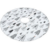 Moderner Schwarz-weißer Weihnachtsbaum Star Polyester Weihnachtsbaumdecke (Schrägansicht)