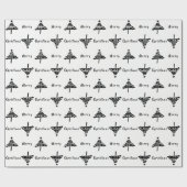Moderner Schwarz-weißer Weihnachtsbaumurlaub Geschenkpapier (Flach)