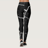 Moderner Schwarz-weißer Yoga Leggings (Rückseite)